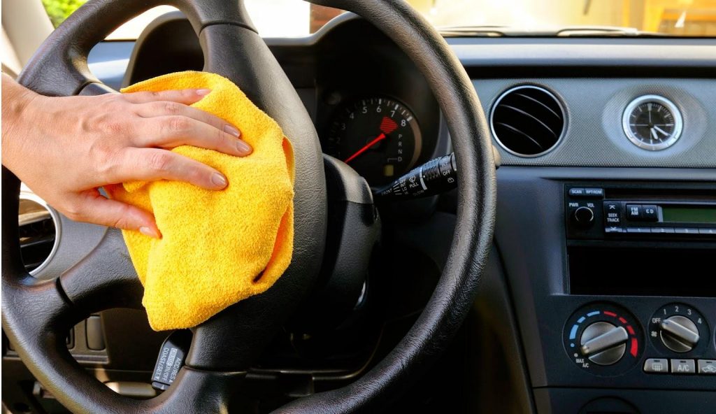 Here is the best way to clean a leather steering wheel.